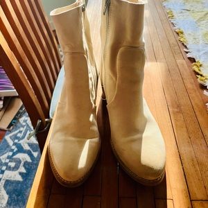 Diba Cream Ankle Heeled Boots